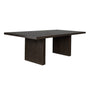 Worlds Away Patterson Dark Espresso Oak Plank Style Dining Table at Fig Linens and Home - Angle View