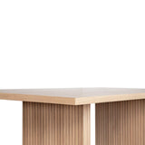 Patterson Natural Oak Plank Style Slatted Dining Table by Worlds Away - Detail View - Dinner Table