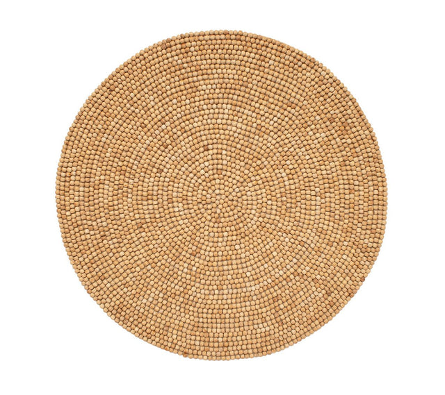 Wood Round Placemat in Natural by Kim Seybert at Fig Linens and Home