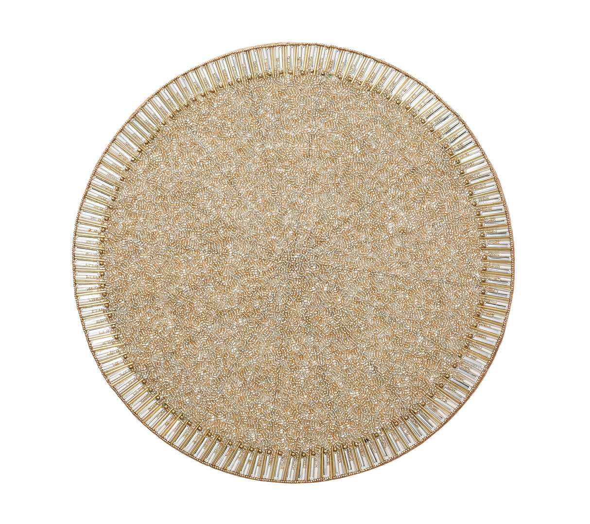 Bevel Placemat in Gold & Silver by Kim Seybert at Fig Linens and Home