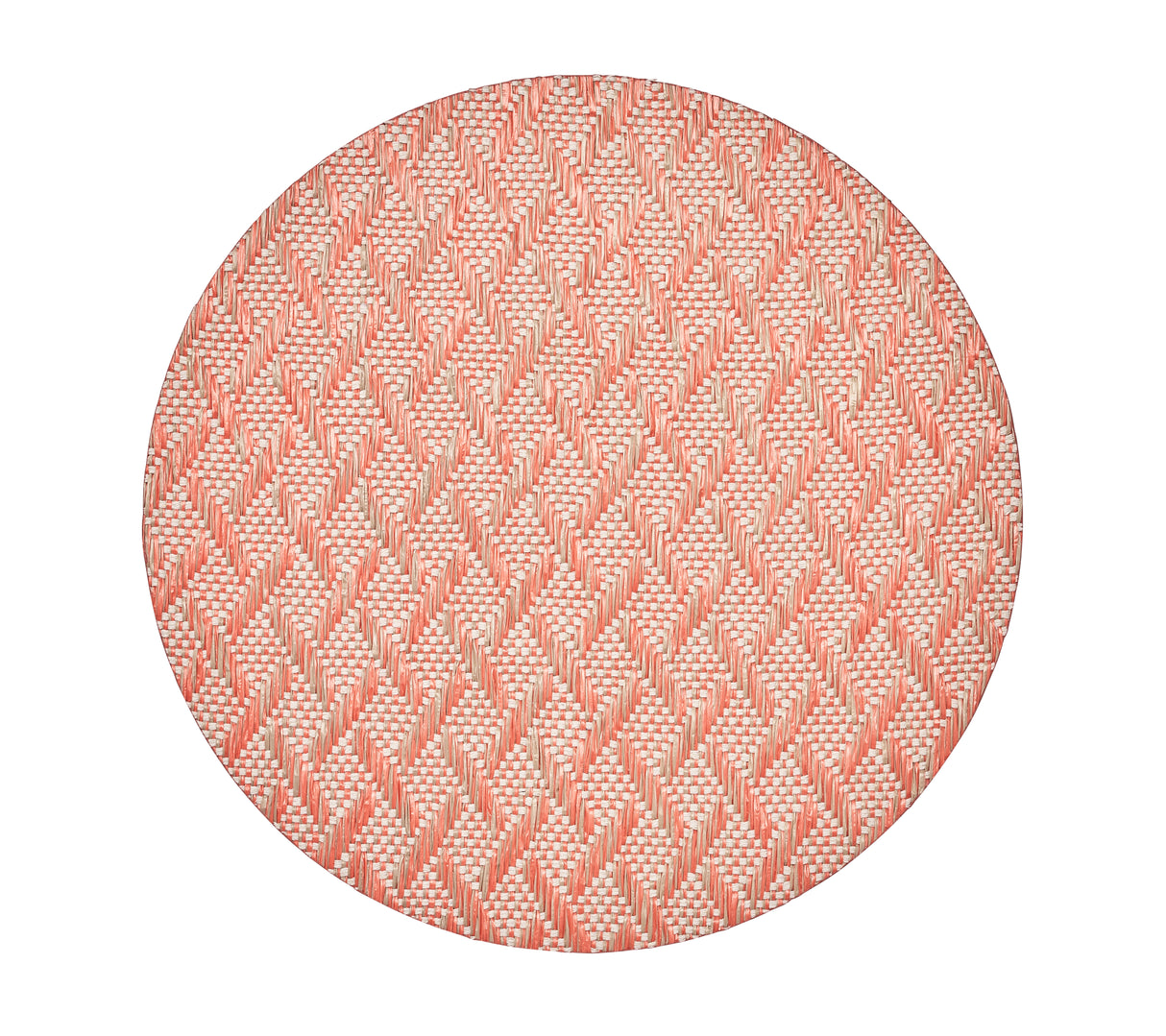 Basketweave Placemat in Natural & Orange by Kim Seybert at Fig Linens and Home