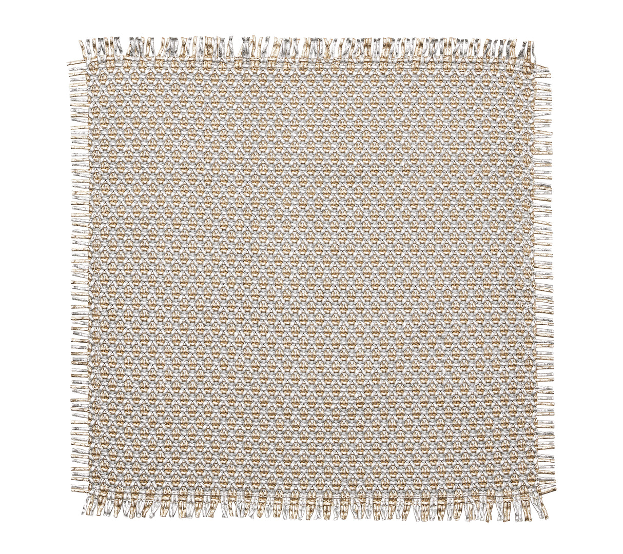 Fringe Placemat in Gold & Silver by Kim Seybert at Fig Linens and Home