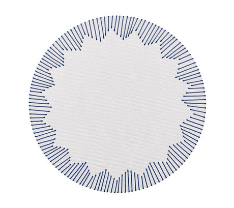 Dream Weaver Placemat in White & Blue by Kim Seybert at Fig Linens and Home