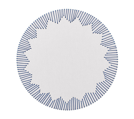 Dream Weaver Placemat in White & Blue by Kim Seybert at Fig Linens and Home