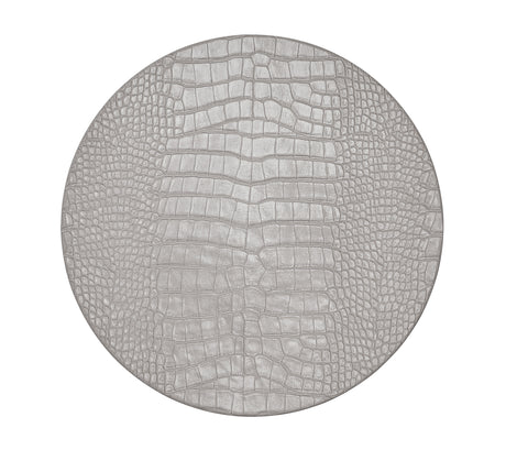 Croco Placemat in Gray by Kim Seybert at Fig Linens and Home