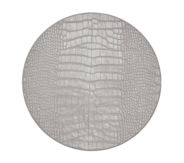 Croco Placemat in Gray by Kim Seybert at Fig Linens and Home