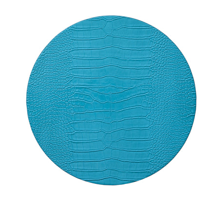 Croco Placemat in Turquoise by Kim Seybert at Fig Linens and Home