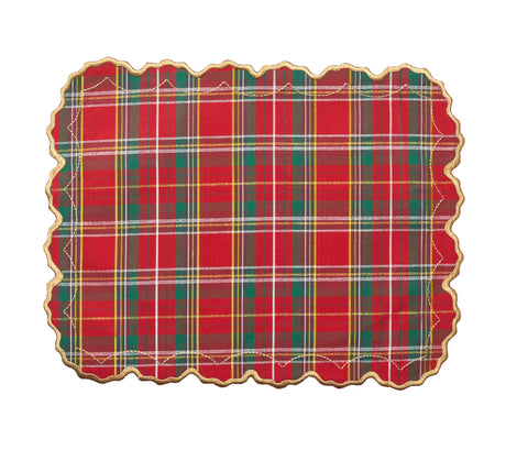 Holiday Threads Placemat in Red, Green & Gold by Kim Seybert at Fig Linens and Home