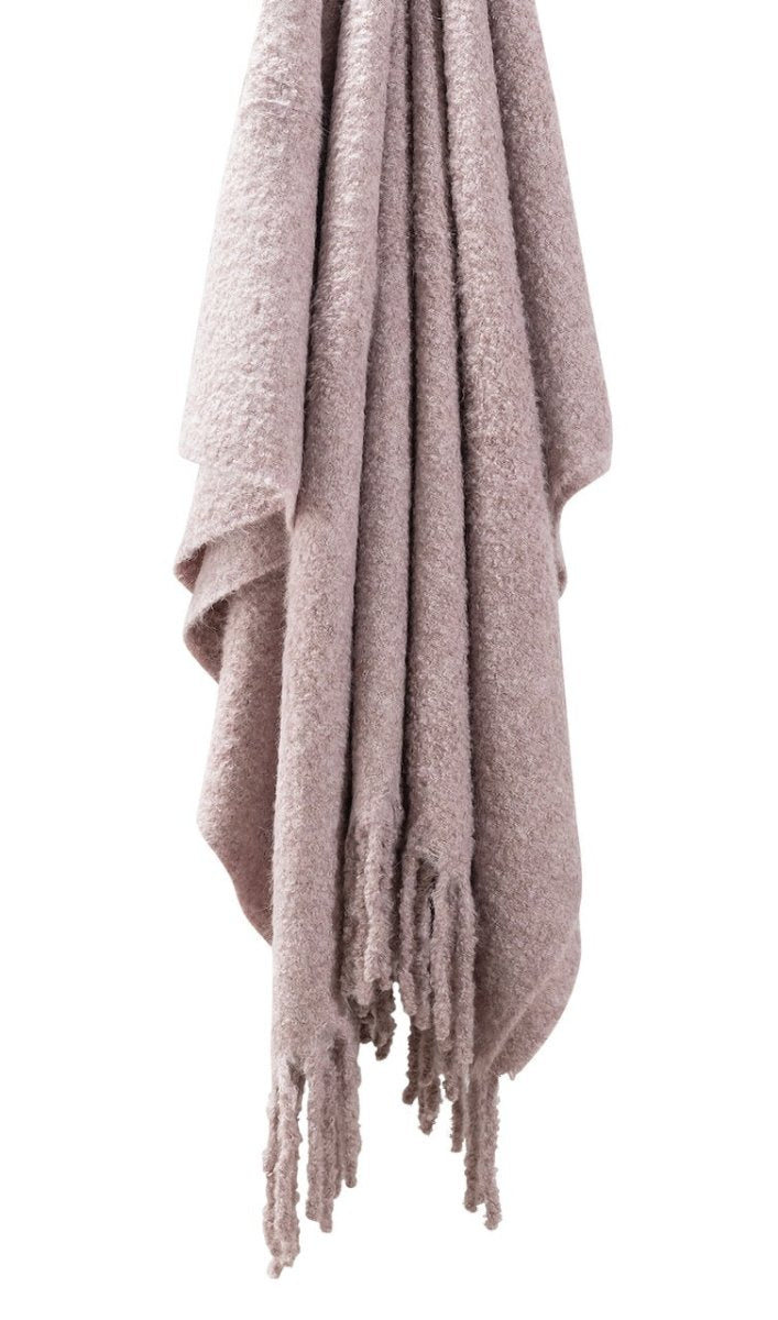 Matouk Poncho Throw Blanket in Deep Lilac at Fig Linens and Home 2