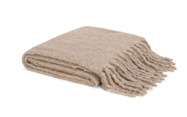 Matouk Poncho Throw Blanket in Dune at Fig Linens and Home 1