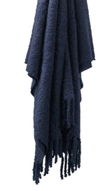 Matouk Poncho Throw Blanket in Midnight Blue at Fig Linens and Home 2