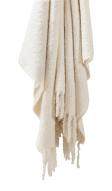 Matouk Poncho Throw Blanket in Parchment at Fig Linens and Home 2