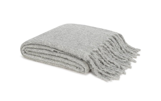 Matouk Poncho Throw Blanket in Silver at Fig Linens and Home 1