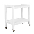 Bar Cart Angle View - Rockwell Minimalist Bar Cart in White Washed Oak by Worlds Away