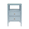 Roscoe Light Blue Side Table | Worlds Away Nightstand - Front View - Fig Linens and Home