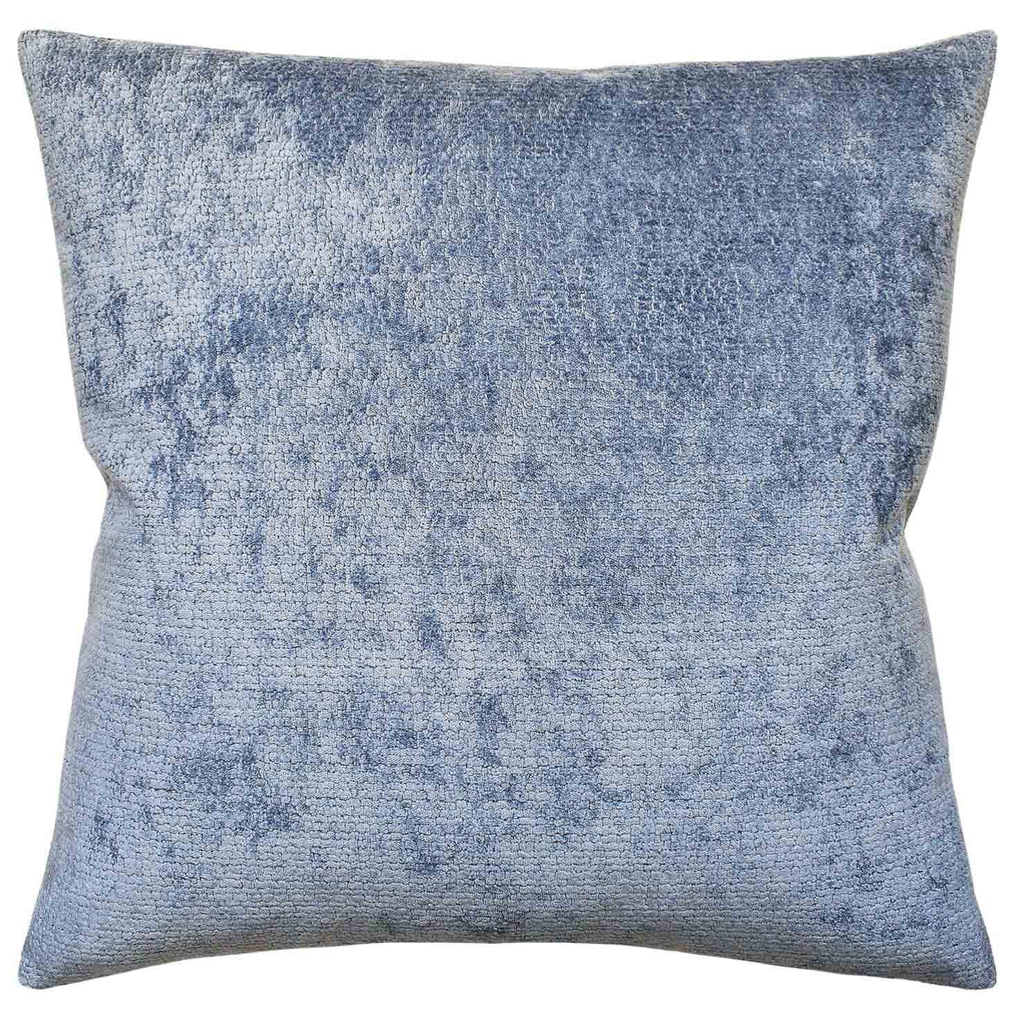 Rebus Blue Velvet Pillow Cover