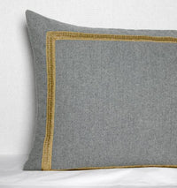 Thumbnail for Fig Linens -Cadetto Grey Bedding by Sferra - Sham