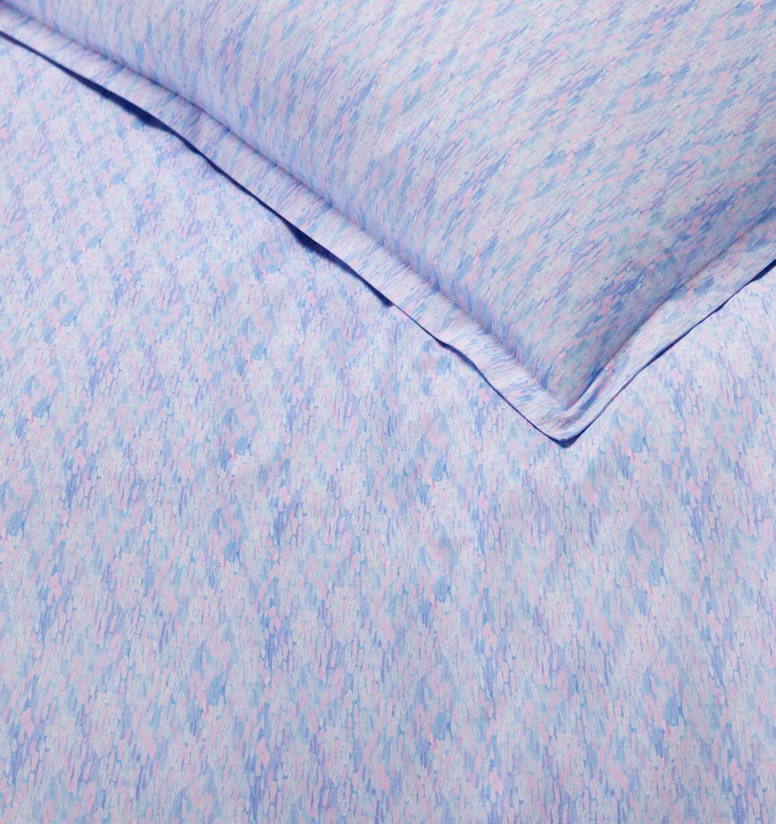 Detail of Fabric - Sferra Linens Alessia Pink Percale Bedding at Fig Linens and Home