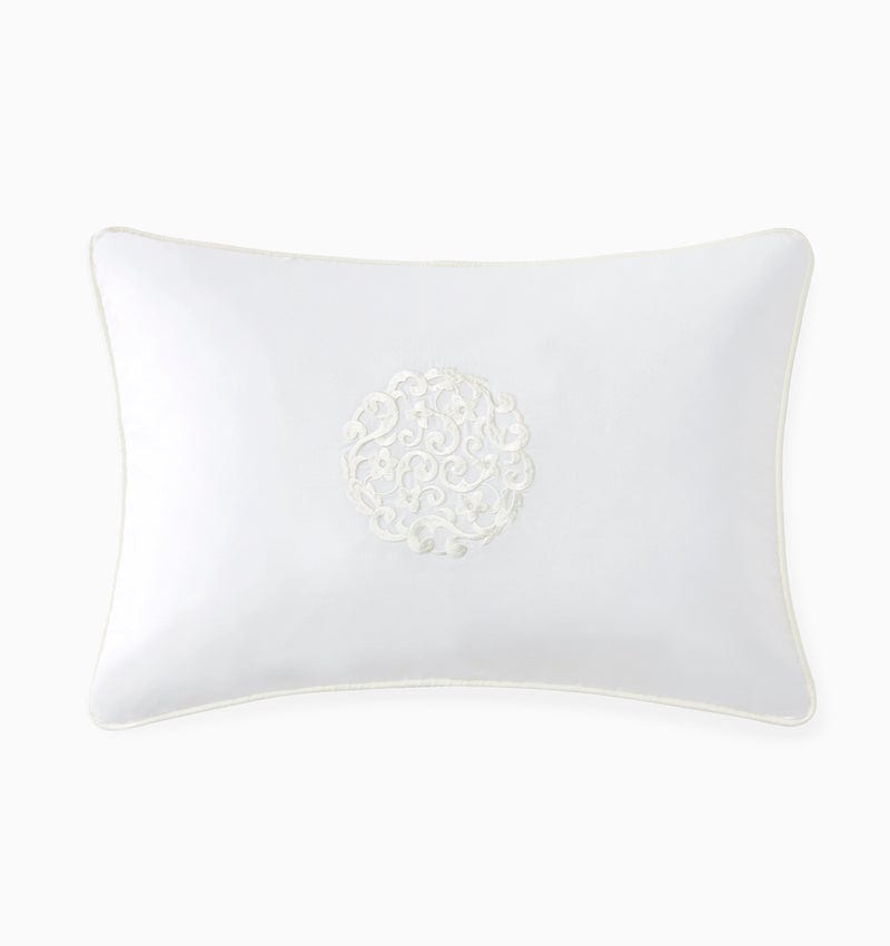 White pillows with online black trim