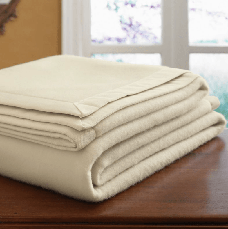 Savoy Cashmere Blanket by Sferra | Fig Linens - Ivory blanket