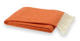 Italian Herringbone Tangerine Throw by Lands Downunder