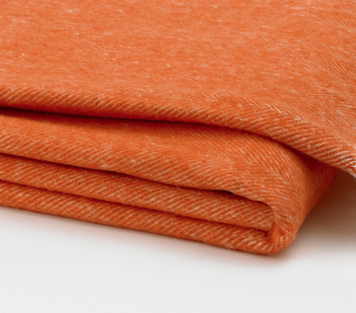 Italian Herringbone Tangerine Throw by Lands Downunder