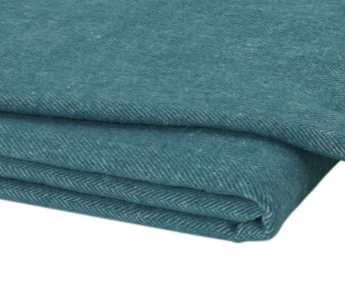 Italian Herringbone Teal Throw by Lands Downunder