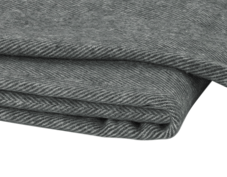 Italian Herringbone Charcoal Grey Throw by Lands Downunder