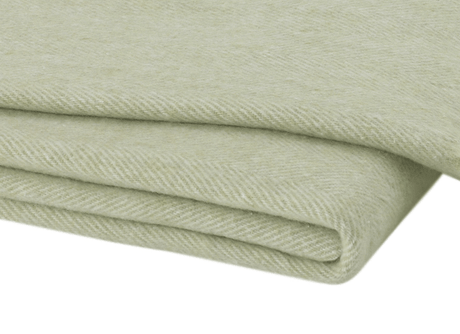 Italian Herringbone White Sage Throw by Lands Downunder