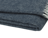 Italian Herringbone Navy Blue Throw by Lands Downunder