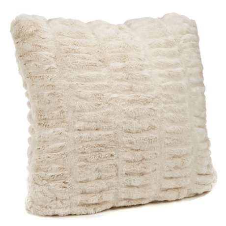 Ivory Mink Square Pillow by Fabulous Furs