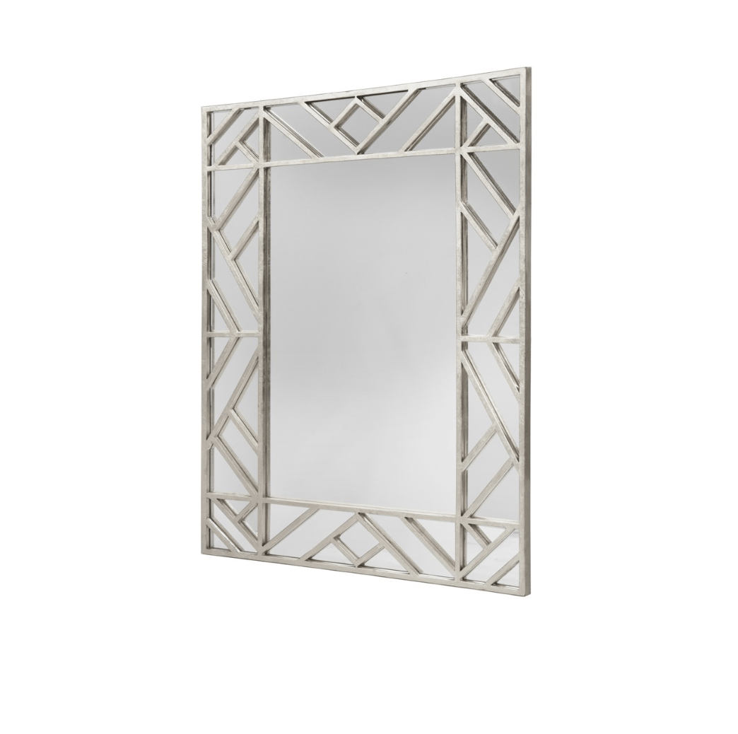 Meghan Mirror in Silver Leaf