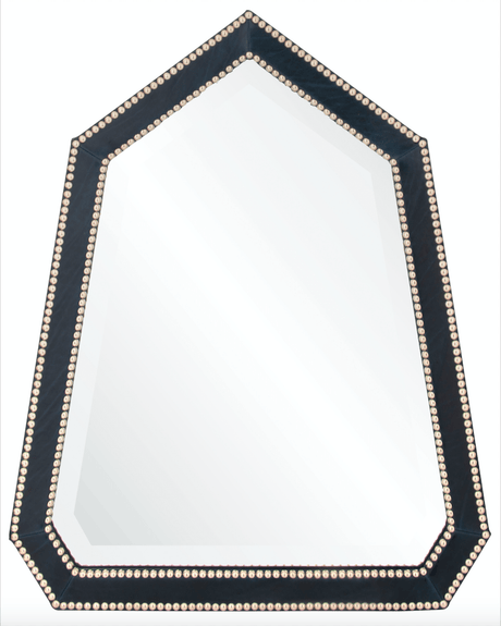 Contemporary Wall Mirror - Leather framed mirror by Michael S. Smith - Fig Linens