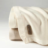 Sferra Wool Blankets - Olindo in Sand and Ivory