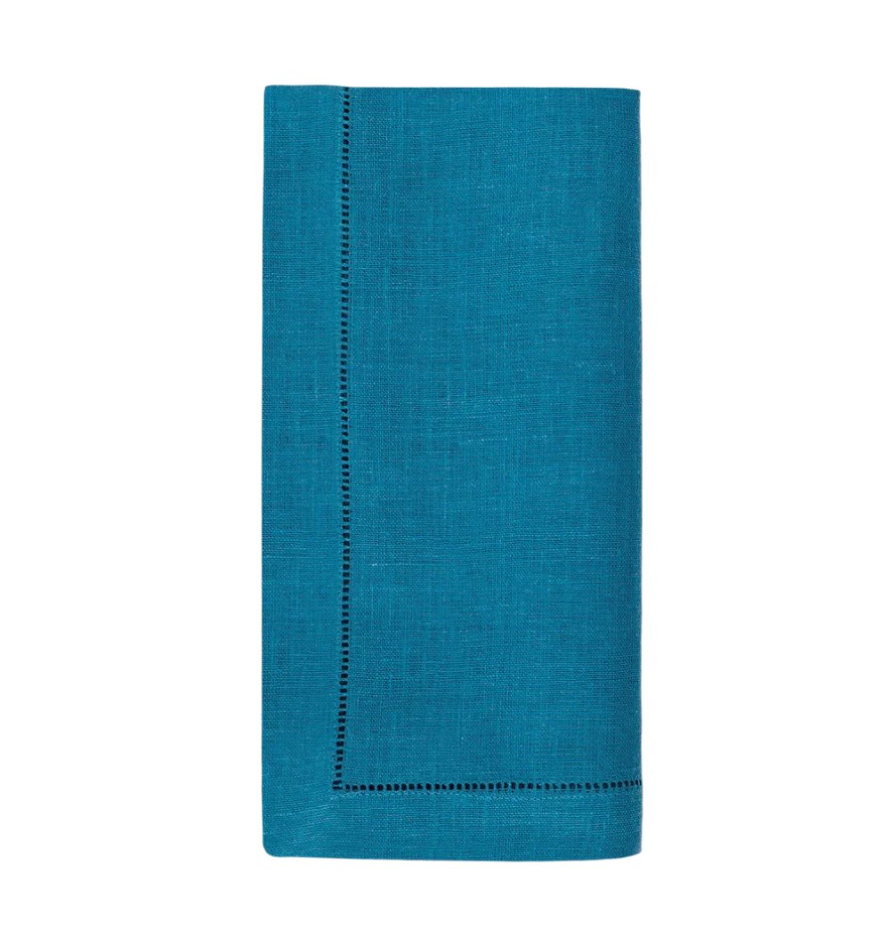 Sferra Teal Festival Dinner Napkin - Fig Linens and Home