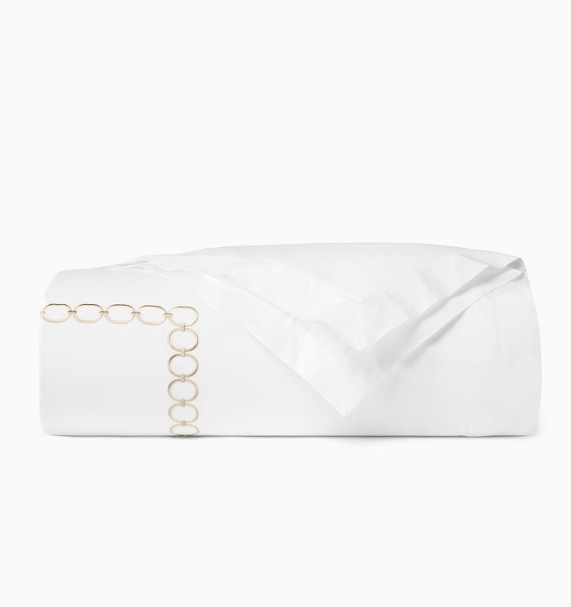 Duvet Cover - Sferra Linens Catena Sand Percale Bedding at Fig Linens and Home