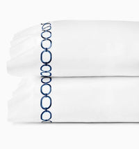 Thumbnail for Pillowcases - Sferra Linens Catena Navy Blue Percale Bedding at Fig Linens and Home