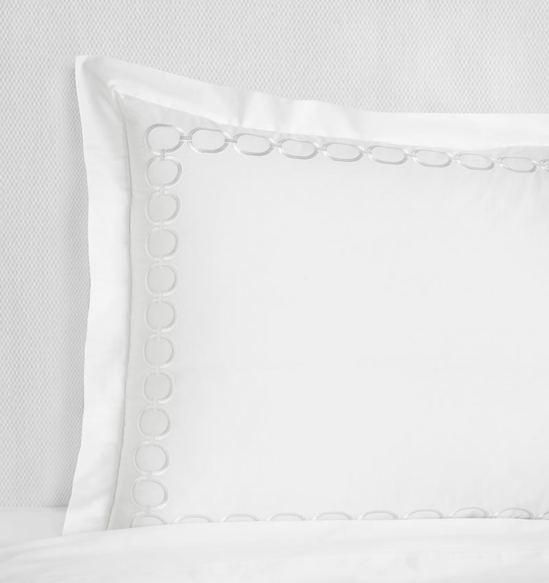 Pillow Sham - Sferra Linens Catena Lunar Percale Bedding at Fig Linens and Home