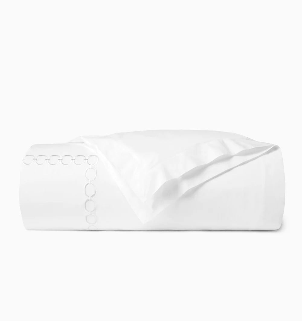 Duvet Cover - Sferra Linens Catena Lunar Percale Bedding at Fig Linens and Home