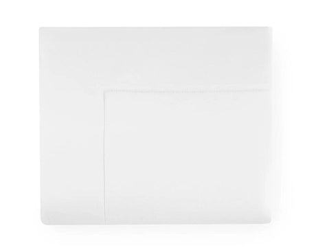 White Flat Sheet - Sferra Milos Bedding - Luxury Bed Linens at Fig Linens and Home