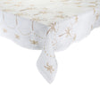 Embroidered Palm Tablecloth in White, Natural & Gold by Kim Seybert at Fig Linens and Home