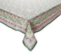 Mira Tablecloth in Green & Pink by Kim Seybert at Fig Linens and Home