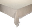 Fringe Tablecloth in Natural & Silver, 110"L x 50"W by Kim Seybert at Fig Linens and Home