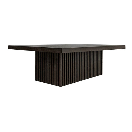 Tyson Dark Espresso Oak Pedestal Base Coffee Table by Worlds Away