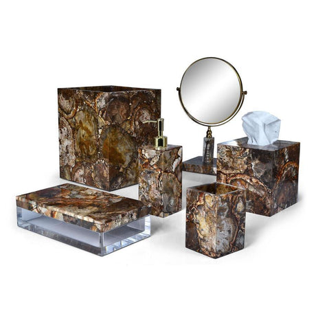 Taj Petrified Wood Bath Accessories by Mike + Ally | Fig Linens