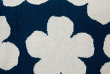 Close 2 K Hanadot Navy Throw Blanket by Kenzo Paris at Fig Linens and Home