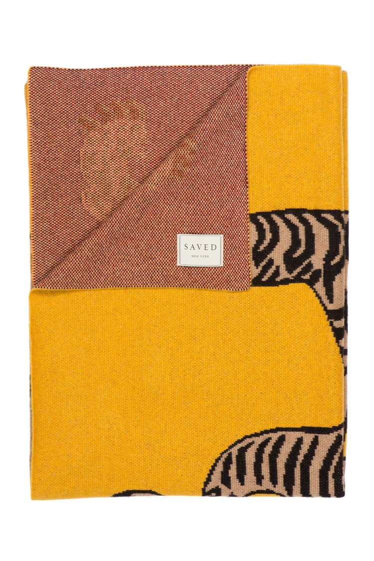 Fig Linens - Saved NY Tiger Rug Cashmere Throw