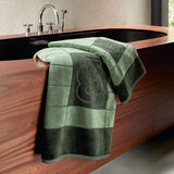 Hugo Boss Double B Cypres Bath Towels by Yves Delorme