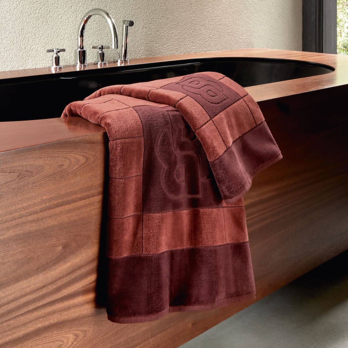 Hugo Boss Double B Lava Bath Towels by Yves Delorme