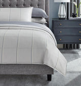 Fig Linens - Tronto Slate Bedding by Sferra - Duvet cover and shams